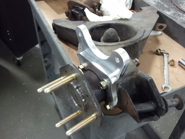 82-83 280ZX Rear Disc Brackets, mounted on trailing arm.
