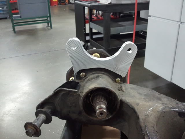 82-83 280ZX Rear Disc Brackets, mounted on trailing arm.